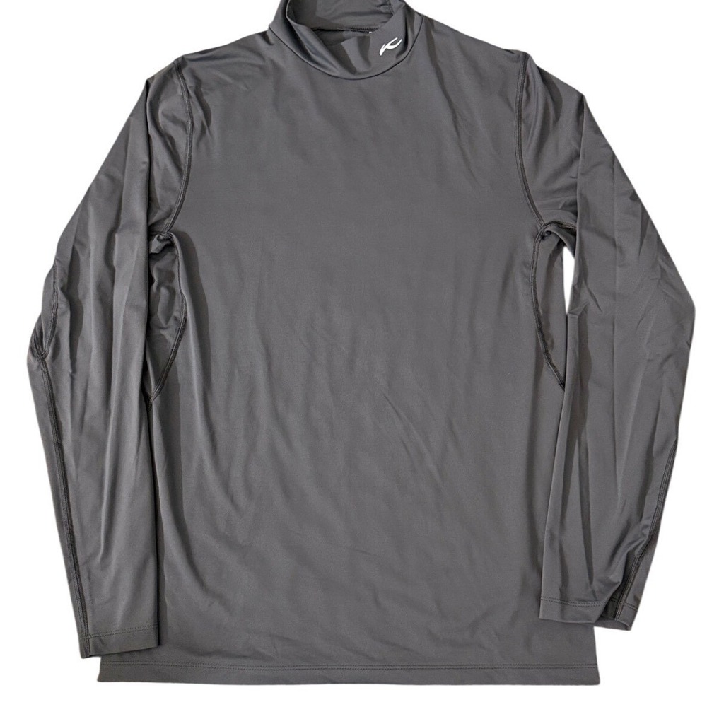 KJUS Baselayer Turtleneck Gray Slim Golf UPF 50+ Long Sleeve Top L NWOT ii02